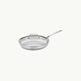 Sartén de Acero con tapa de vidrio Chef's Classic 30cm 12in Cuisinart 722-30GP1