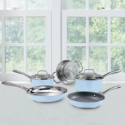 Batería de cocina 7 Pzs Sugar mate acero inoxidable Cuisinart 837-7MSSES