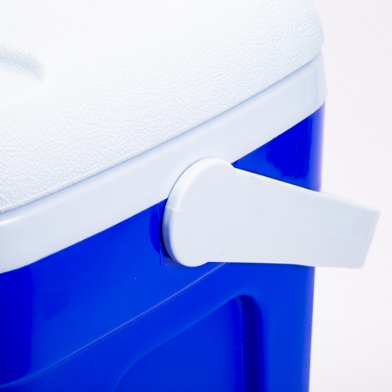 Hielera de plastico portatil azul con asa 32lts Cap 6 botellas de 2 lts AR011581A