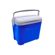 Hielera de plastico portatil azul con asa 32lts Cap 6 botellas de 2 lts AR011581A