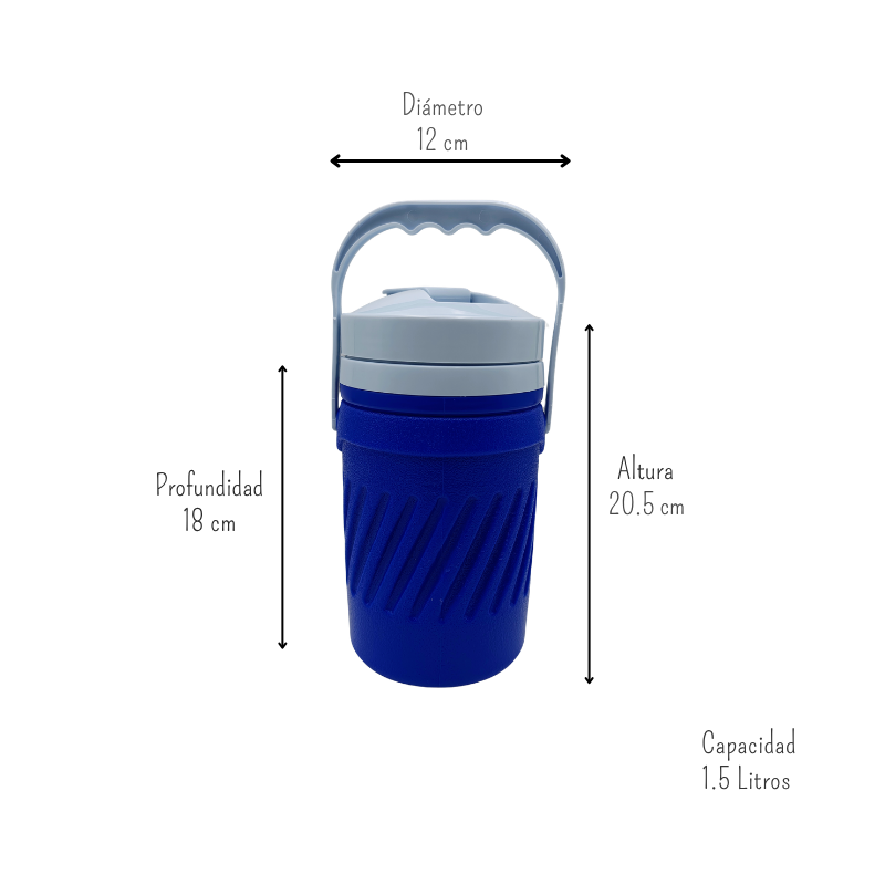 Termo 1.5 lts antigoteo para bebidas frias o calientes camping AR016920