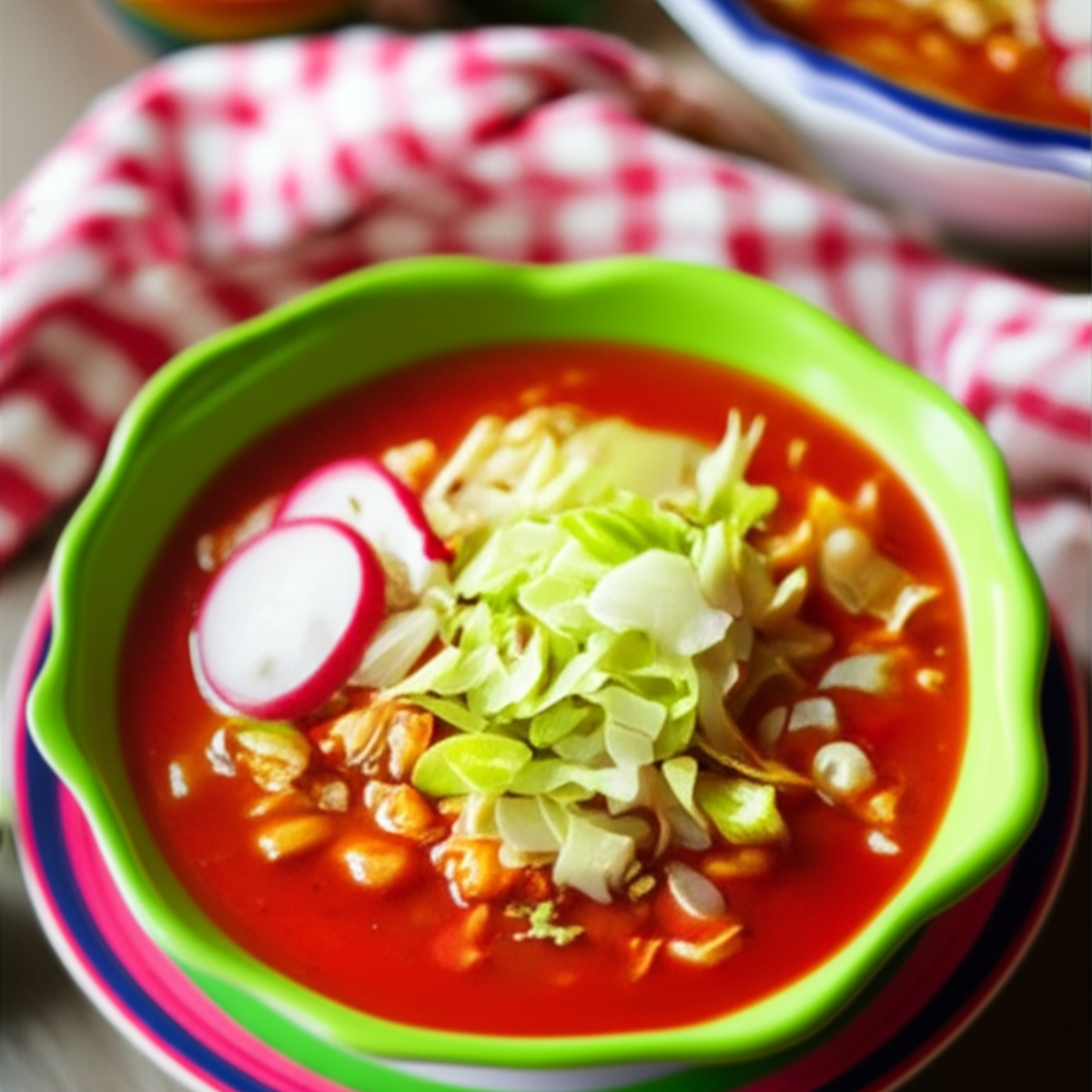 Plato Tazón Pozolero 17 cm Melamina Tipo Plástico Verde con Flores Dolores 85428 Tavola