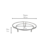 Porta Caliente Base de Acero Cromado 18 cm TC1-0007 Tab and Kit