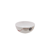 Plato hondo tazón sopero de vidrio opalino blanco 400 ml Lines LZKW-50