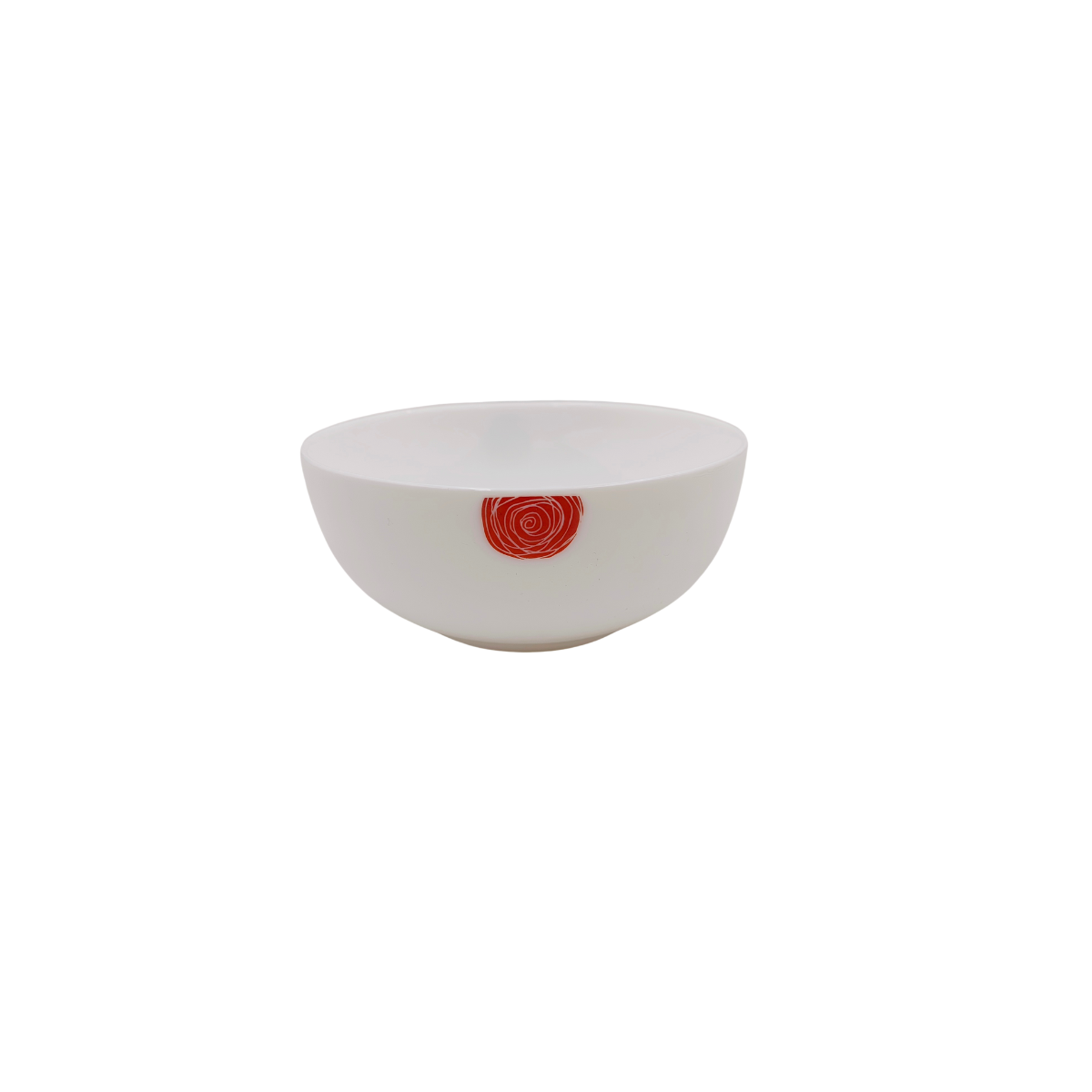 Plato hondo tazón sopero de vidrio opalino blanco 400 ml Lines LZKW-50