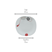 Plato trinche cuadrado Lines de 22 cm de vidrio opalino iLuminarc LFP85-A961050