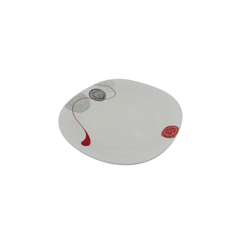 Plato trinche cuadrado Lines de 22 cm de vidrio opalino iLuminarc LFP85-A961050