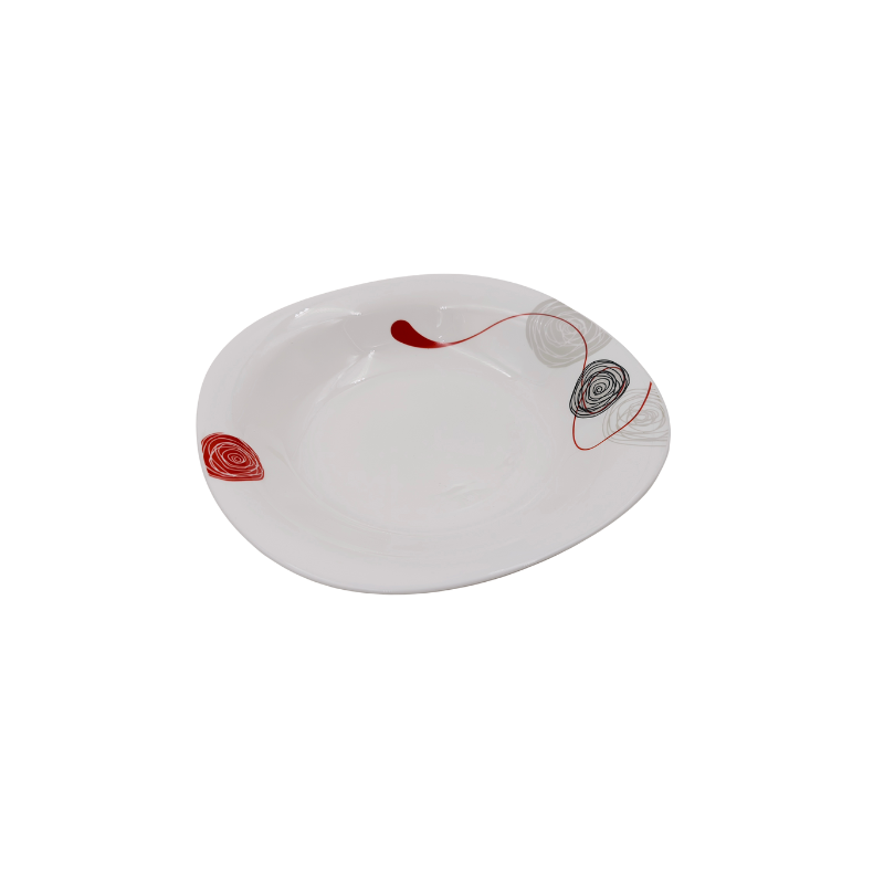 Plato hondo sopero blanco de vidrio opalino Líneas iLuminarc 500 ml LFTP90-A961050