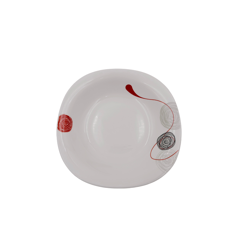 Plato hondo sopero blanco de vidrio opalino Líneas iLuminarc 500 ml LFTP90-A961050