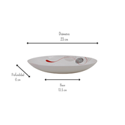 Plato Sopero Redondo Lines de 23 cm de Vidrio Opalino iLuminarc LYGQP90-A961050