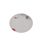 Plato Sopero Redondo Lines de 23 cm de Vidrio Opalino iLuminarc LYGQP90-A961050