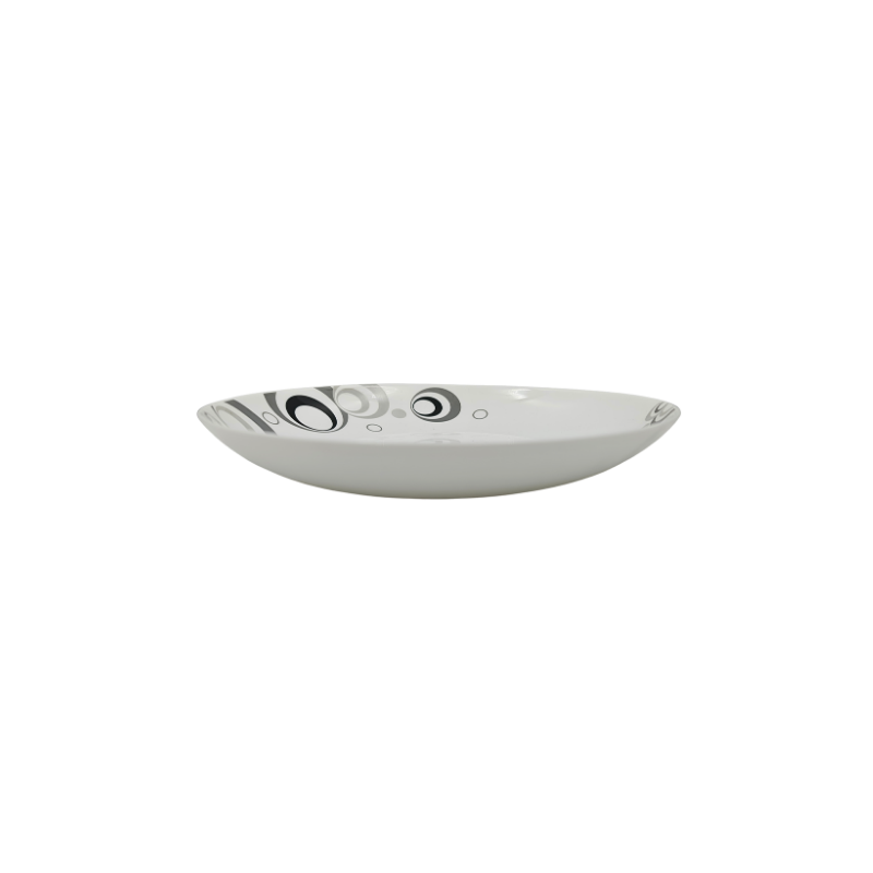 Plato Sopero Redondo Dots 23 cm Vidrio Opalino iLuminarc LYGQP90-K1021