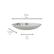 Plato Sopero Redondo Dots 23 cm Vidrio Opalino iLuminarc LYGQP90-K1021