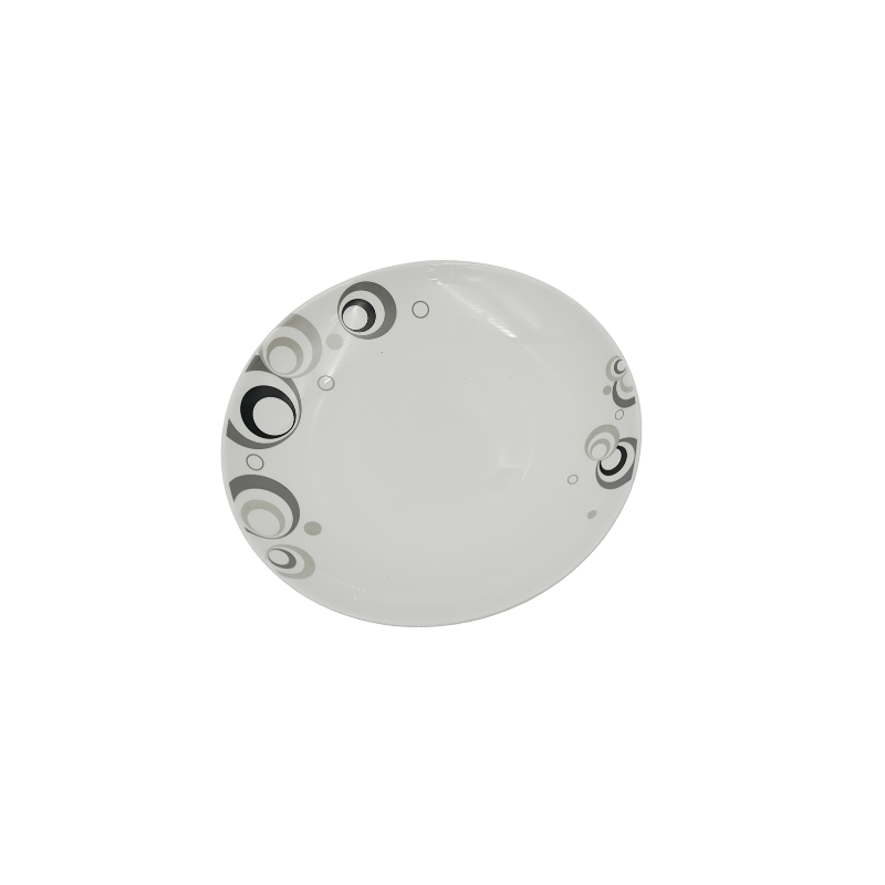 Plato Sopero Redondo Dots 23 cm Vidrio Opalino iLuminarc LYGQP90-K1021