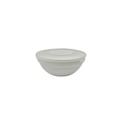 Tazón recipiente Redondo 15 cm con Tapa para Comida Vidrio Opalino SW60