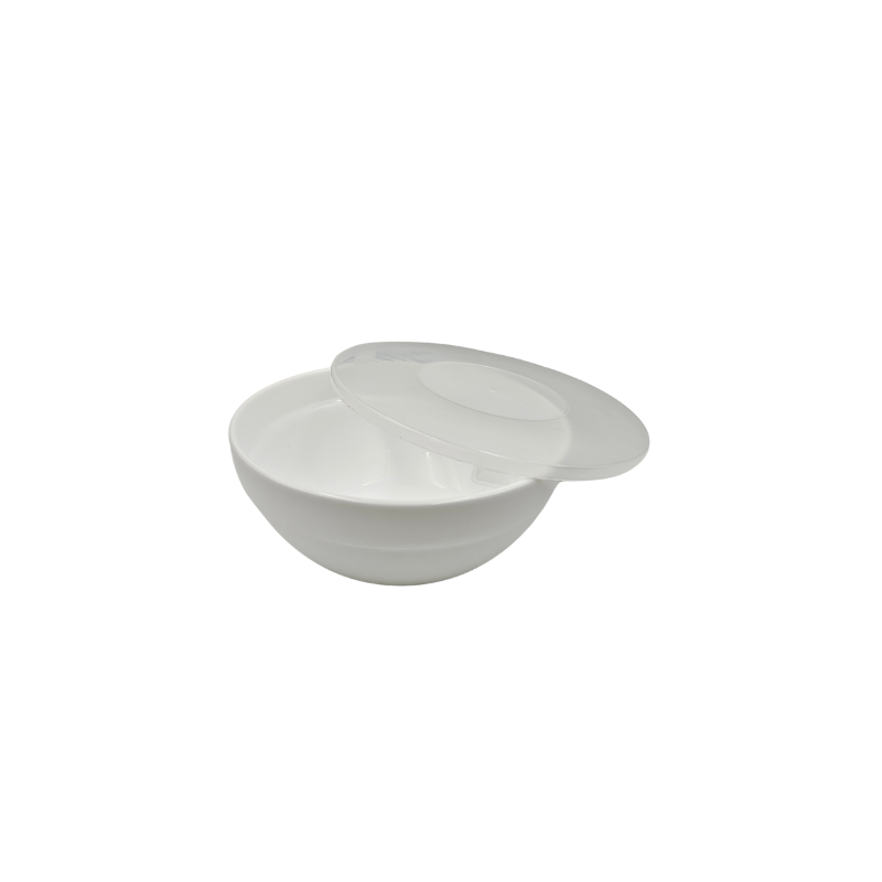 Tazón recipiente Redondo 15 cm con Tapa para Comida Vidrio Opalino SW60