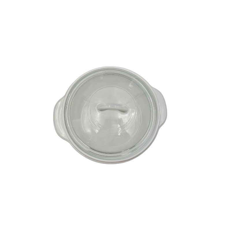 Cacerola Blanca de Vidrio Opalino 2.5 Litros con Tapa iLuminarc YSG2.5L