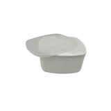 Recipiente Tazón Cuadrado de Vidrio Opalino 14 cm con Tapa iLuminarc FLSW55