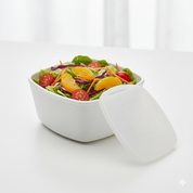 Recipiente Tazón Cuadrado de Vidrio Opalino 14 cm con Tapa iLuminarc FLSW55