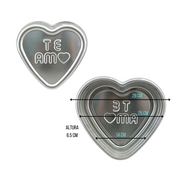 Molde de Aluminio Grande de Corazón de 28 cm para Repostería Pastelería Aluminio Puro