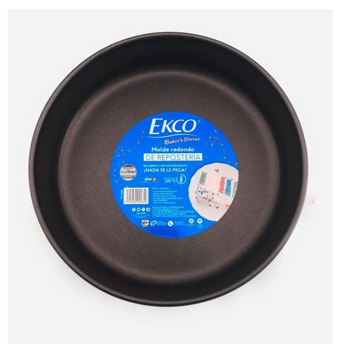 Molde Redondo de Aluminio con Antiadherente para Pastelería 26 cm Gris Ekco 96359