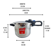 Olla de Presión Express de Acero Inoxidable de 6 litros Favorit Magefesa