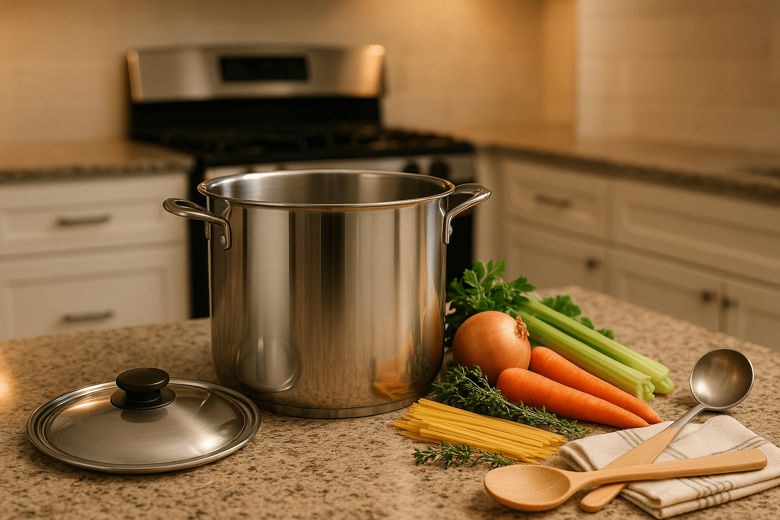 Olla Chica Alta 22 cm 7.25 Litros de Aluminio con Tapa y Asa Komale HORECA