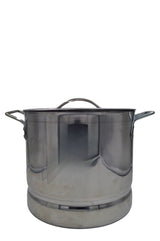 Olla Chica Alta 28 cm 14 Litros de Aluminio Triple Fuerte con Tapa y Asa Komale HORECA