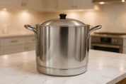 Olla Grande Alta 34 cm 30 Litros de Aluminio Triple Fuerte con Tapa y Asa Komale HORECA