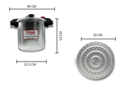 Olla de Presión Express de 20.8 Litros de Aluminio con Rejilla 5 Sistemas de Seguridad P3105231 T-fal