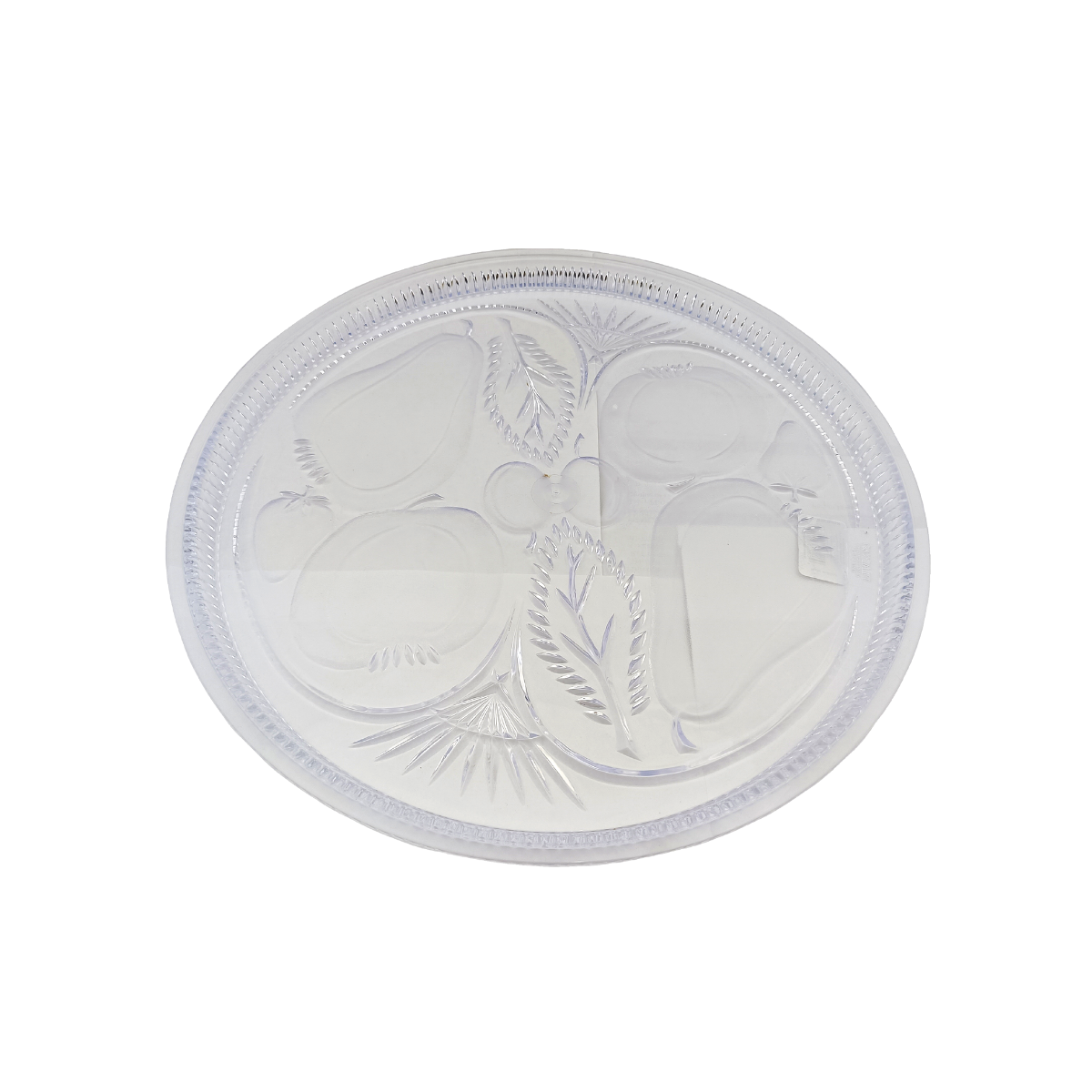 Panera Pastelera Grande con Tapa de Plástico Tipo Cristal Decorado 36.5 cm