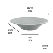 Plato Hondo Sopero 400 ml de Melamina Resistente tipo Plástico Perla Anforama