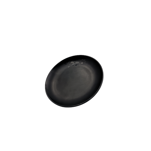 Plato Arrocero Pastelero 20 cm Melamina Resistente tipo Plástico Negro Anforama