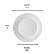 Plato Trinche 27 cm Blanco Barcelona Cerámica Loza Santa Anita 320156