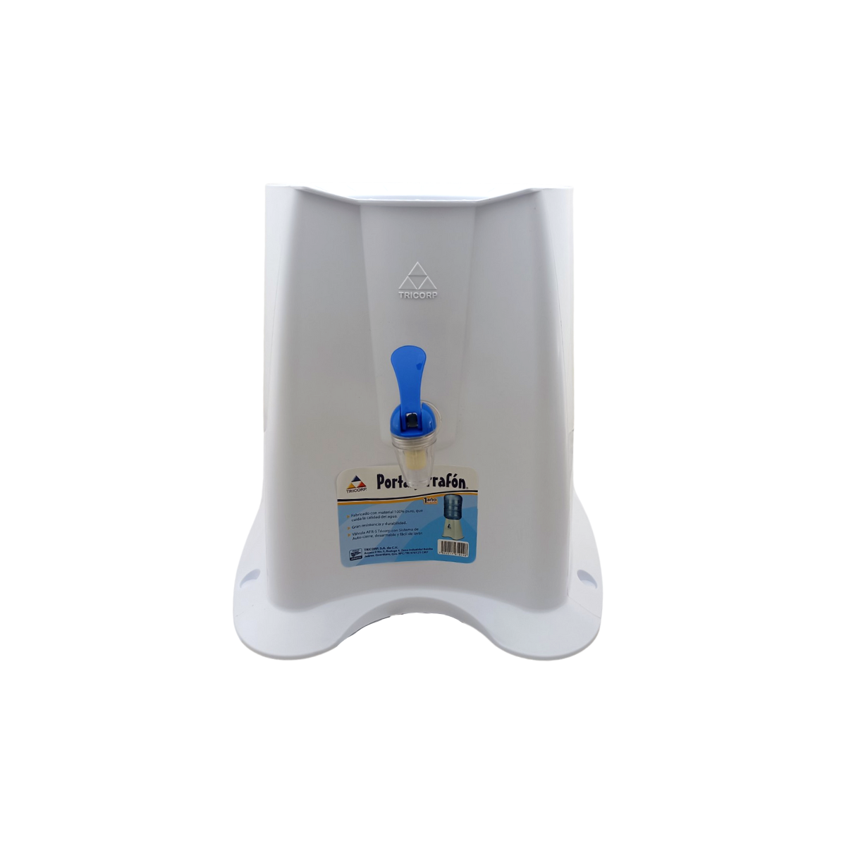 Porta Garrafón con Dispensador de Plástico Resistente 31.4 cm Blanco Anforama