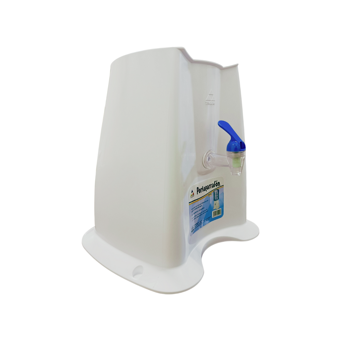 Porta Garrafón con Dispensador de Plástico Resistente 31.4 cm Blanco Anforama