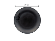 Plato Arrocero Pastelero 20 cm Melamina Resistente tipo Plástico Negro Anforama