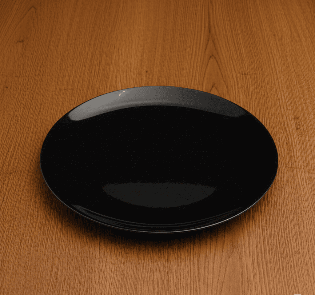 Plato Ensaladero Arrocero Pastelero Clásico Redondo de 19 cm de Vidrio Templado Negro iLuminarc