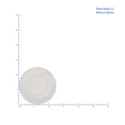 Plato Para Taza Moka 12 cm de Loza Tipo Cerámica Elegante Clásico Blanco Glacial 310647 Santa Anita