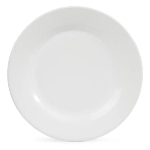 Plato Pastelero de 19 cm de Loza Tipo Cerámica Elegante Clásico Blanco Glacial 310028 Santa Anita