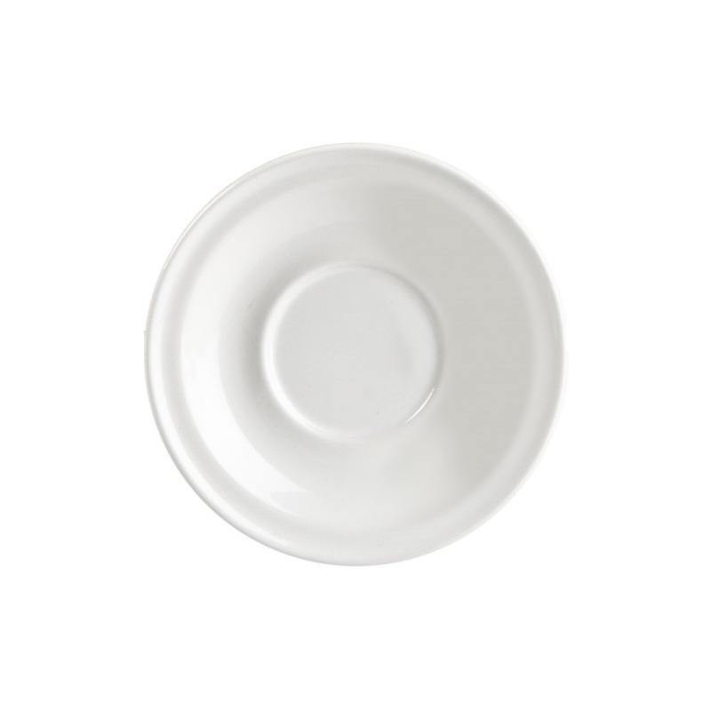 Plato Redondo Elegante para Taza de Loza tipo Cerámica de 19 cm Blanco Madrileña Santa Anita