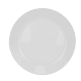 Plato Trinche Clásico Redondo de 27 cm de Vidrio Opalino Blanco Antartic Anfora