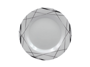 Plato Trinche de 20 cm de Melamina Resistente Tipo Plástico Líneas Gris Oscuro TKM112 Tab and Kit