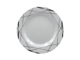 Plato Trinche de 20 cm de Melamina Resistente Tipo Plástico Líneas Gris Oscuro TKM112 Tab and Kit