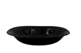 Plato Sopero Hondo Clásico Cuadrado de 21.5 cm de Vidrio Templado Negro ILuminarc
