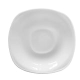 Plato para Taza Expresso Clásico Cuadrado de 12 cm de Vidrio Opalino Blanco Venecia Anfora