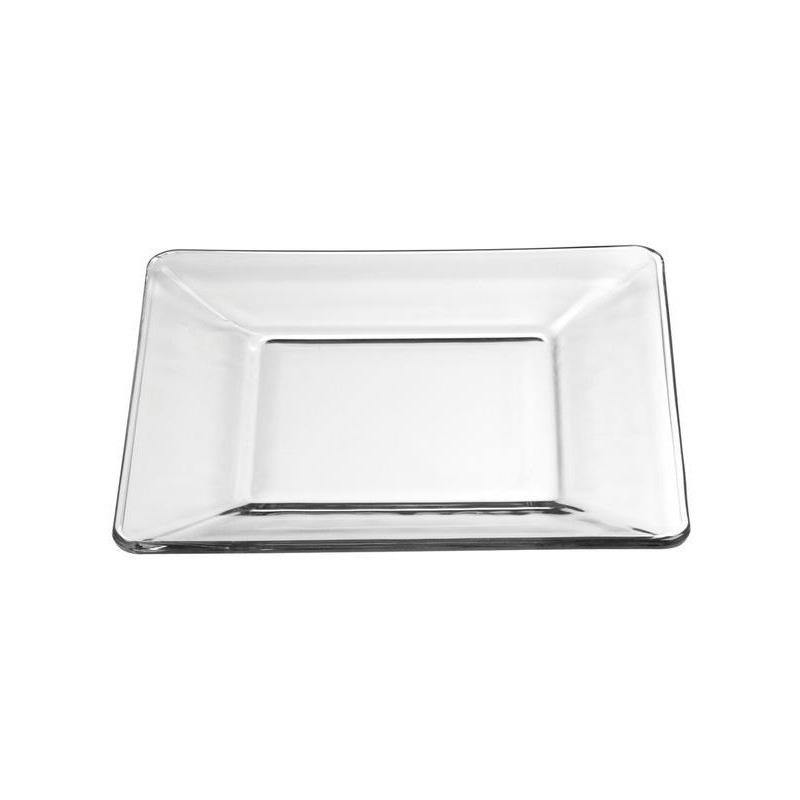 Plato Pastelero Arrocero Cuadrado Moderno Elegante 20 cm de Vidrio City Libbey