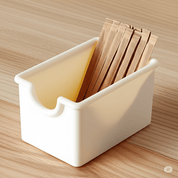 Recipiente Contenedor para Sobres de Azúcar 8x6x5 cm de Plástico Blanco Buffetware M064061