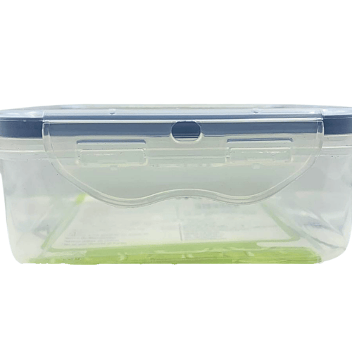 Recipiente Cuadrado Hermético 350 ml de Plástico con Tapa Azul L608 Tab and Kit