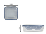Recipiente Cuadrado Hermético 500 ml de Plástico con Tapa Azul L935 Tab and Kit